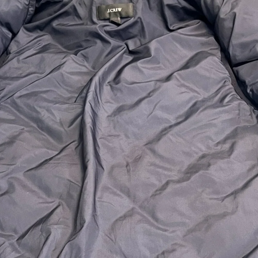 J. Crew Women's Vest Jacket Full Zip Dark Navy Stripes Size XL - Picture 7 of 7